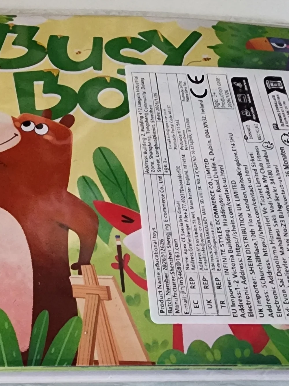 Quiet Reusable Sticker Busy Book for Kids - Forest Animals